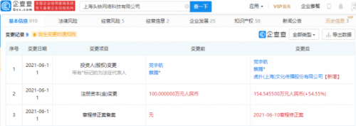 虎撲戰略投資上海頭鐵網絡科技，深化數字產品布局